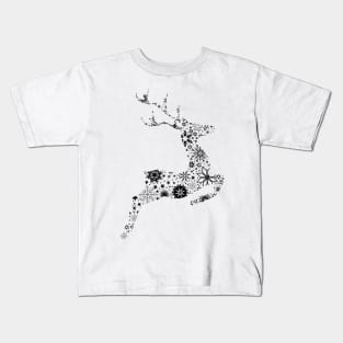 Reindeer ice crystals and snow stars Kids T-Shirt